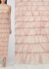 Сетка розовая вышивка рюшами (FF-69201) фото 1