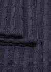 Трикотаж вязанный косы светло-синий фото 2