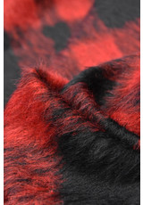 Шерсть мохер красная с черным клетка (GG-2424) фото 3