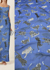 Жоржет синие кошки фото 1
