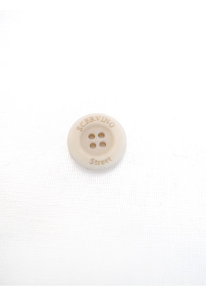 Пуговица пластик круглая на четыре прокола плоская матовая легкая блузочная цвет кремовый Scervino Street (GG-5870)