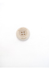Пуговица пластик круглая на четыре прокола плоская матовая легкая блузочная цвет кремовый Scervino Street (GG-5870) фото 1