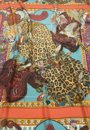 Шелк платок леопард (DG-82001)