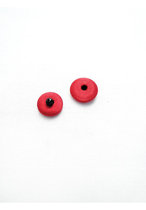 Кнопки пришивные маленькие круглые пластик сутажные цвет красный атлас (p0808)
