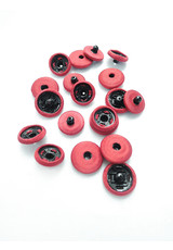 Кнопки пришивные маленькие круглые пластик сутажные цвет красный атлас (p0808) фото 2