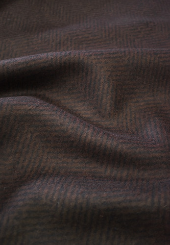Твид шерсть коричневый в елочку (FF-1269)