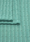Трикотаж вязанный косы светло-бирюзовый фото 2
