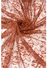 Гипюр терракотовый с цветами Darquer (DG-9934) фото 2