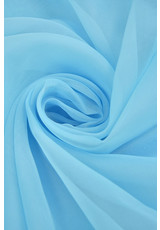 Органза шелк голубая (FF-8144) фото 2