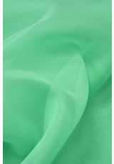 Органза шелк натуральный тонкий легкий полупрозрачный цвет салатовый (FF-0244) фото 3