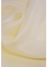 Органза шелк натуральный тонкий легкий гладкий с красивым блеском цвет ванильный (FF-2244) фото 2