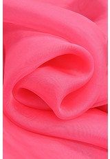 Органза шелк натуральный тонкий легкий цвет ярко-розовый (FF-6244) фото 2