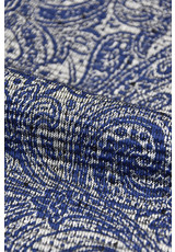 Жаккард с вышивкой пайетками серебряный синий пейсли (DG-7844) фото 2