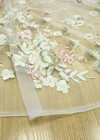 Вышивка на сетке 3Д цветами светлые цветы (DG-8406) фото 3