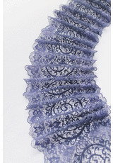 Гипюр стрейчевый сиреневый цветочный узор (CC-1220) фото 1
