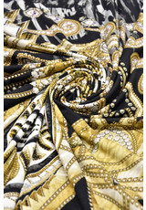 Трикотажная вискоза купон леопардовый золотой орнамент (DG-1840) фото 2