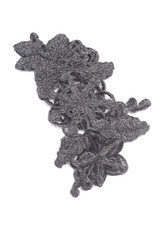 Украшение плетеное из шерсти серое (GG-6430) фото 2