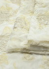 Органза шелк с вышивкой кремовые цветы на молочном (DG-0054) фото 4