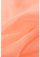 Органза шелк натуральный плательный плотный легким матовый красивый розовый цвет с оранжевым оттенком (4535) фото 2
