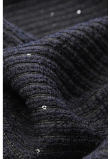 Шанель шерсть темно синяя с пайетками (FF-0854) фото 3