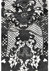 Кружево черное узор сердечки Valentino фото 4