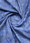 Жатый батист с кружевными элементами темно голубой фото 2