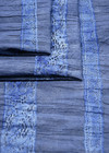 Жатый батист с кружевными элементами темно голубой фото 3
