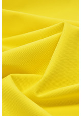 Хлопок пике жаккардовый сетчатый узор насыщенный желтый оттенок (FF-2764) фото 2