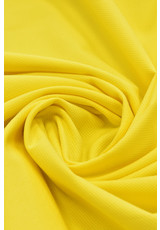 Хлопок пике жаккардовый сетчатый узор насыщенный желтый оттенок (FF-2764) фото 3