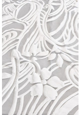 Свадебная органза с вышивкой филькупе белая цветочный узором (DG-4674) фото 1