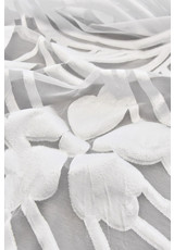 Свадебная органза с вышивкой филькупе белая цветочный узором (DG-4674) фото 3