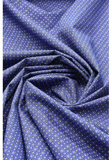 Хлопок рубашечный синий мелкий узор линия boss фото 3