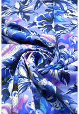 Хлопок рубашечный синие лилии (DG-2084) фото 2