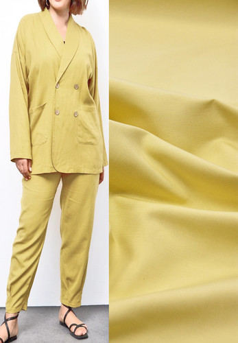 Лен желтый костюмный (FF-6194)