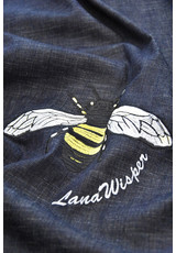 Джинс вышивка пчела на синем фоне (DG-0694) фото 2