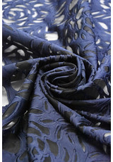 Органза с вышивкой синие розы (DG-5005) фото 2