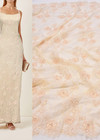 Вышивка на сетке бисер стеклярус персиковое цветы (DG-4305) фото 1