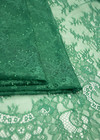 Гипюр зеленый мелкий цветочный узор (DG-7305) фото 2