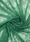 Гипюр зеленый мелкий цветочный узор (DG-7305) фото 3