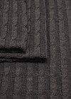 Трикотаж вязанный косы темно-серый фото 2