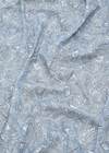 Хлопковый муслин с узором пейсли голубой фото 4