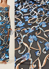Шифон вышивка голубые лилии фото 1
