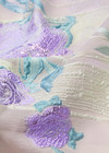 Органза шелк вышивка сиреневые цветы на фиалковом (DG-0915) фото 3