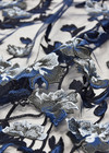 Вышивка 3Д голубые цветы на синем (DG-0225) фото 3