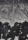 Органза шелковая вышивка черная с травкой (DG-9025) фото 2