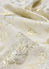 Органза шелк вышивка золотыми и серебряными цветами на молочном (DG-3225) фото 3