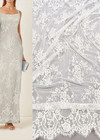 Свадебное кружево молочное вышивка стеклярусом и бисером Elie Saab фото 1