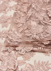 Вышивка на сетке 3D цветы жемчужно розовый (DG-0725) фото 4