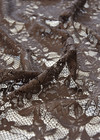 Гипюр хлопок стрейч коричневый цветочный узор Marni фото 3