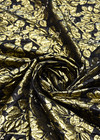 Жаккард вышивка 3D золотые листья (DG-6925) фото 3